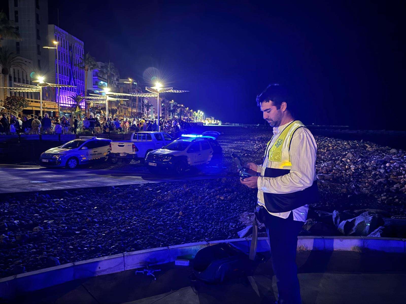 dron santa cruz luces